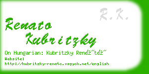 renato kubritzky business card